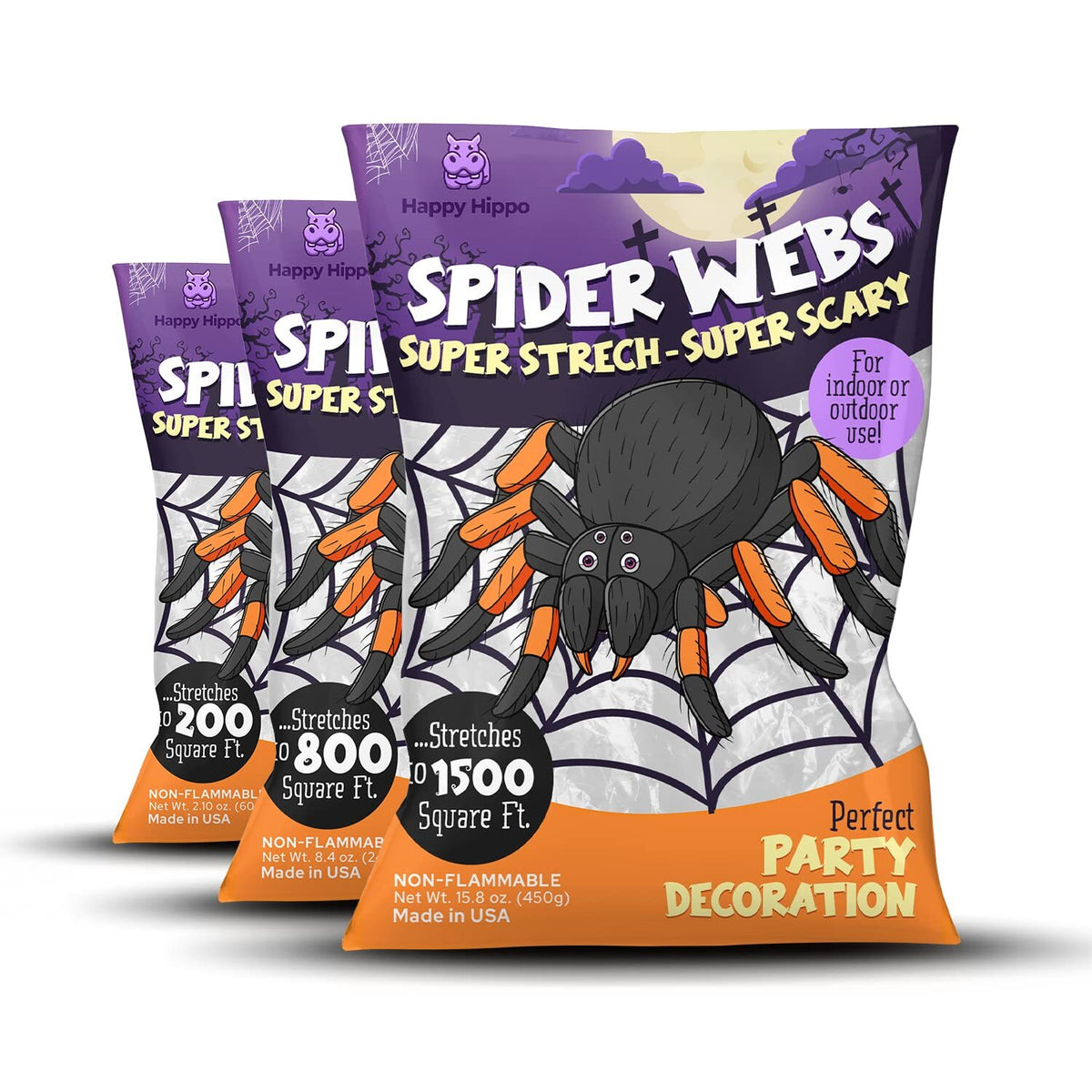 200Sqft Spiderwebs Halloween Decor