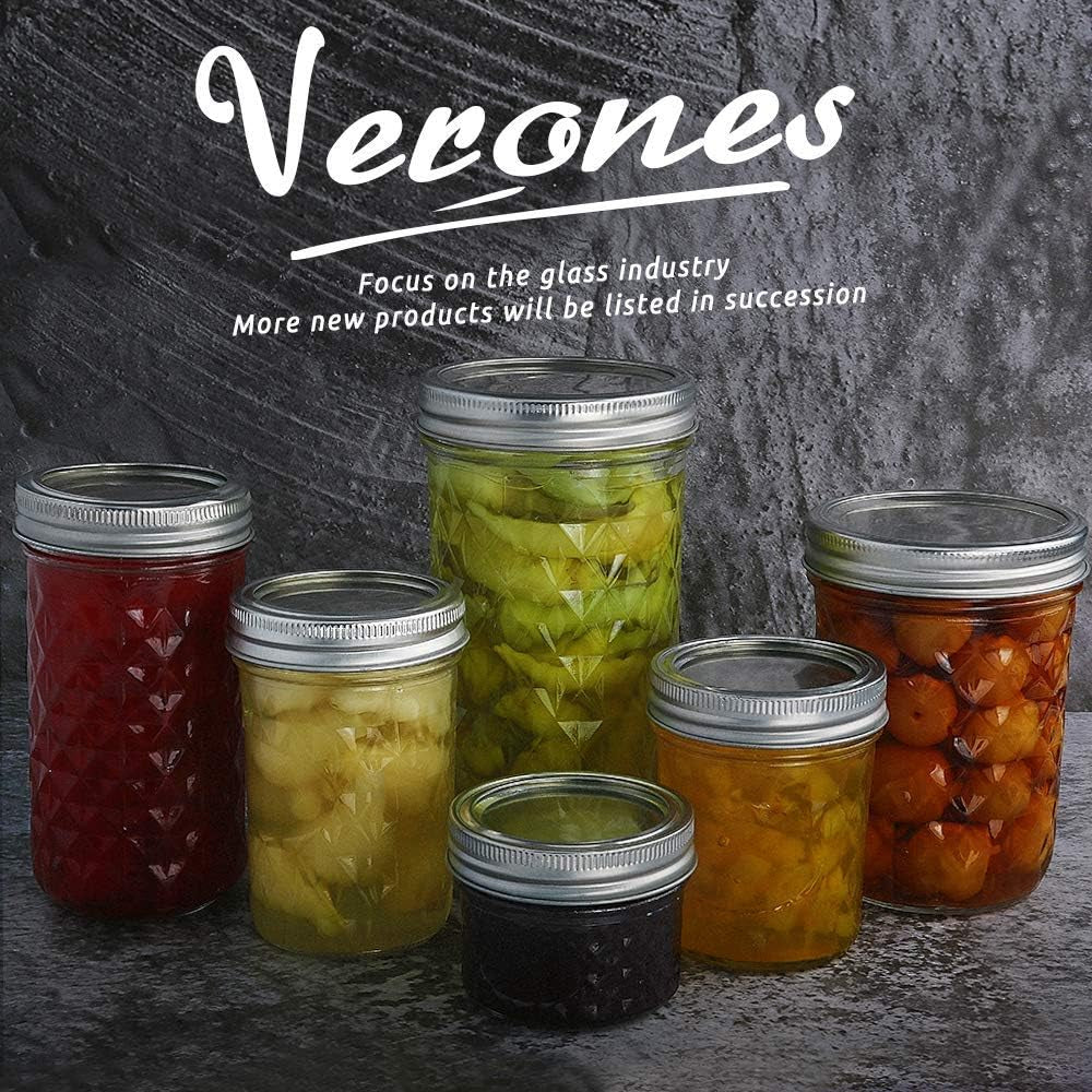 25 PACK Mini Mason Jars, 4 OZ Canning Mason Jars with Regular Lids