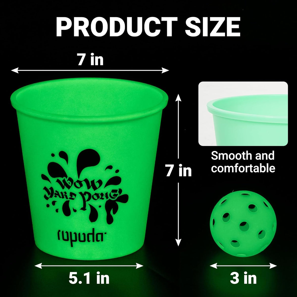 Giant Yard Pong, Yard Games with 12 Buckets, Outdoor Toss Games Set