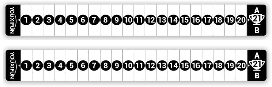 2 Pack Cornhole Scoreboard, Metal Decal with Magnetic Score Keepers