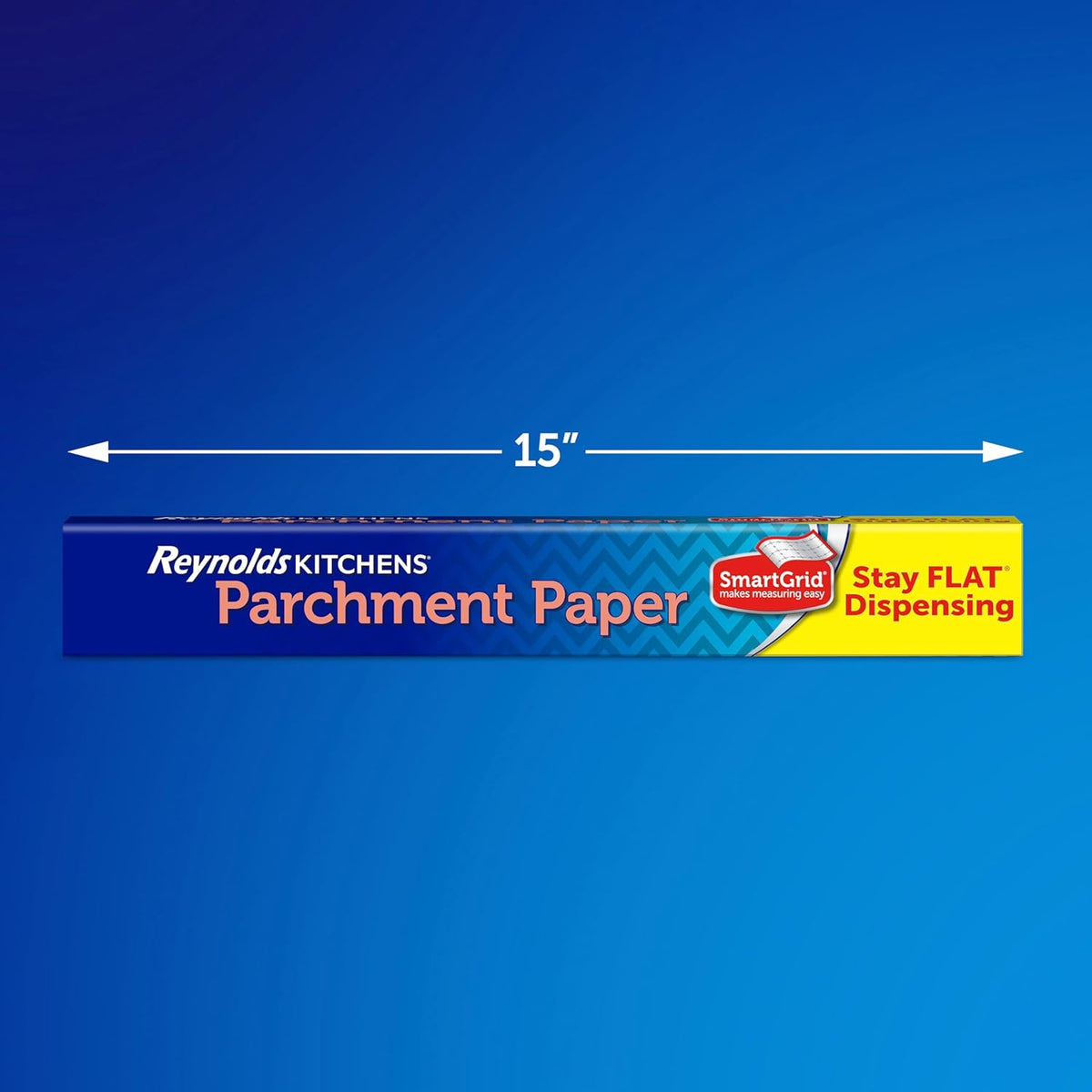 Kitchens Stay Flat Parchment Paper Roll with Smartgrid, 45Sq Ft