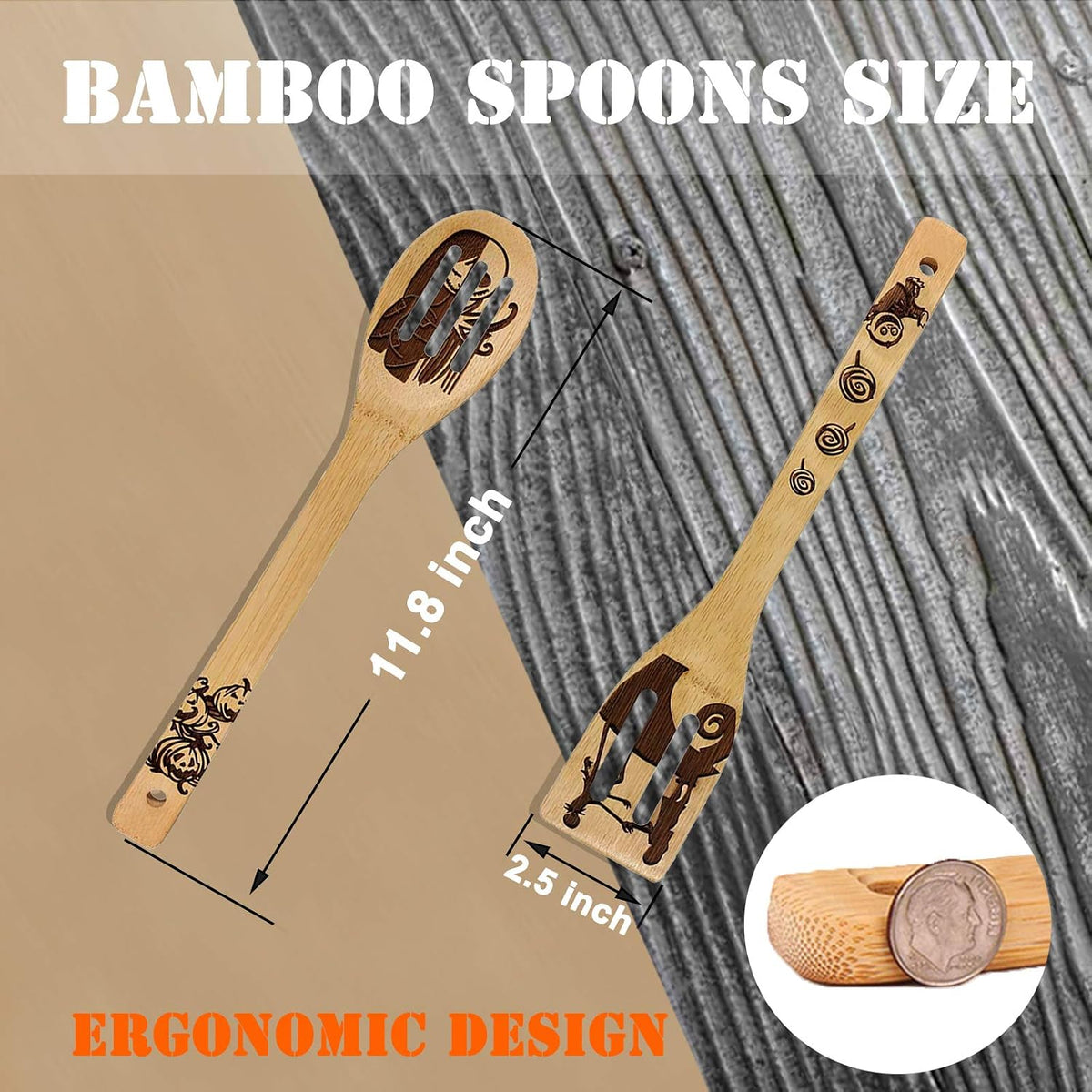Nightmare before Christmas Wooden Spoon Set of 5,Cooking Gift for Women