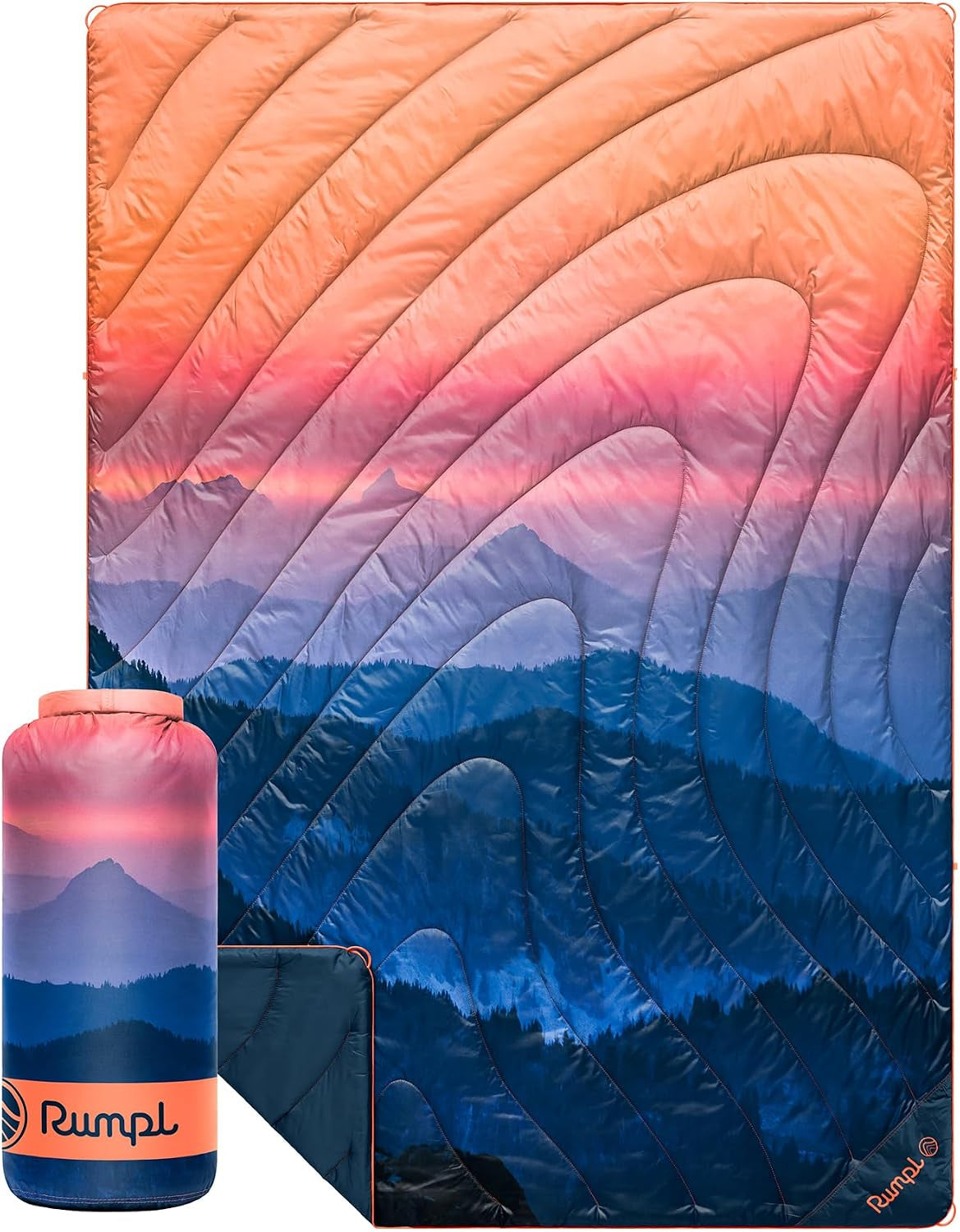 Original Puffy 1-Person Blanket for Camping and Outdoors, Alpenglow