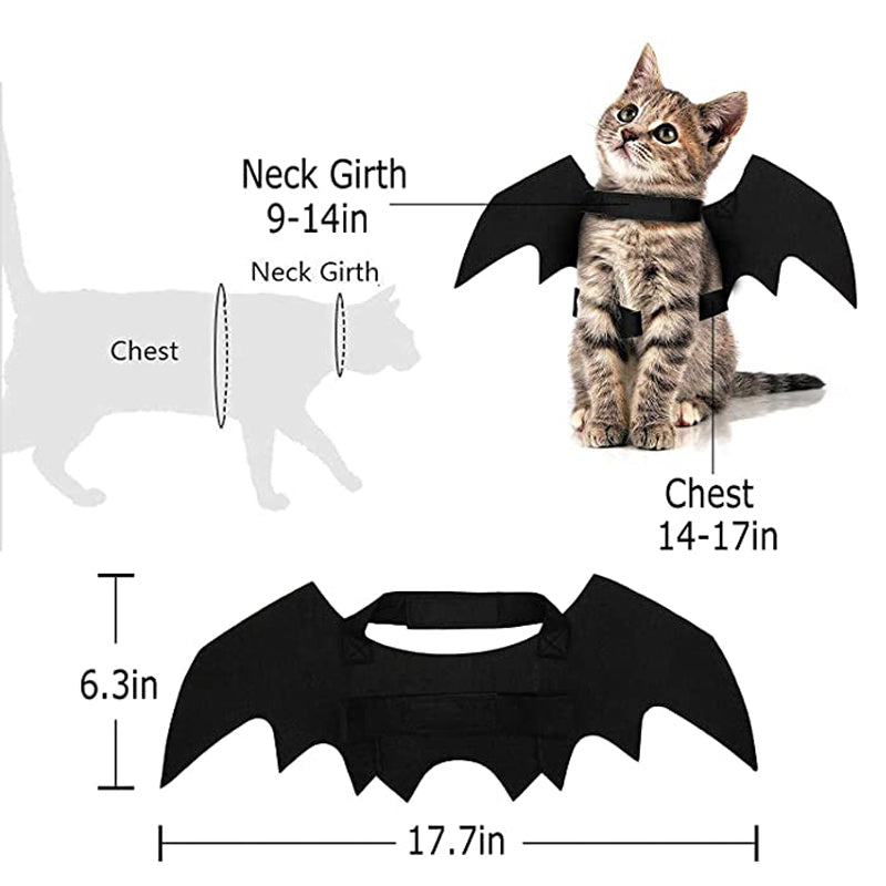 Halloween Creative Halloween Pet Cat Small Dogs Bat Wings Halloween Cat Wings Accessories Halloween Decorations Pet Supplies