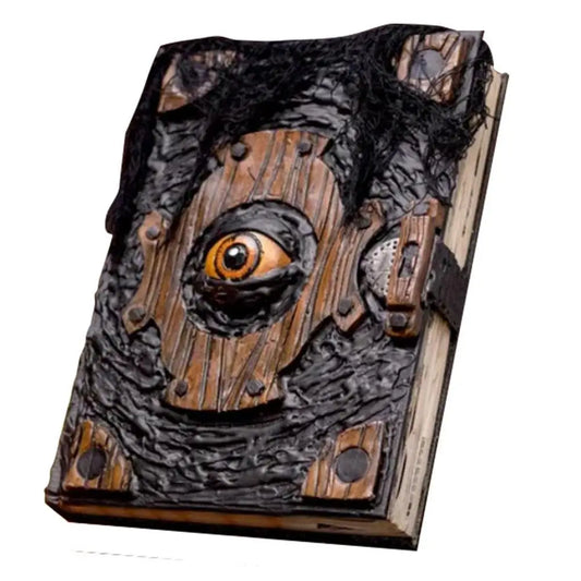 Book of the Damned Halloween Decor Realistic Necronomicon Book Witch Decoration Horror Sculpture Prop Art Charm Eye Halloween