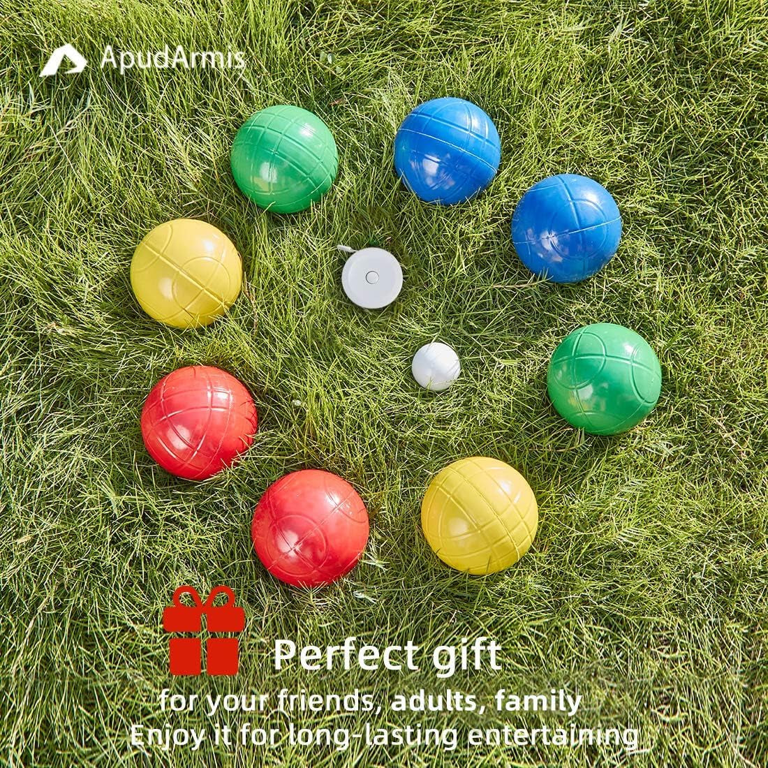 90Mm Bocce Ball Set, Soft PE Boccia Outdoor Game for Lawn Yard