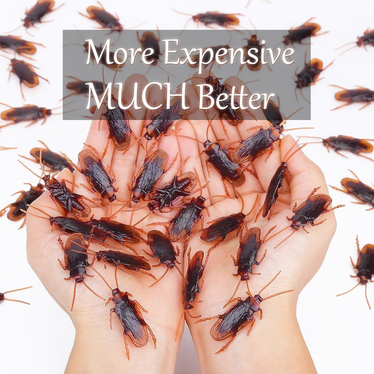 Wirrabilla 50PCS Fake Cockroaches, Pretty Realistic Faux Roaches