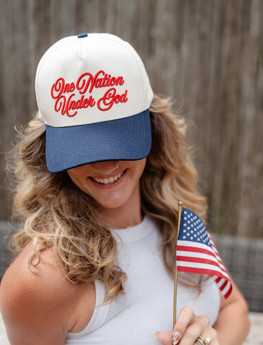 One Nation Under God patriotic hat