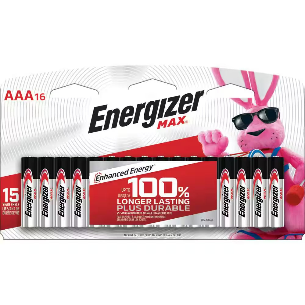 MAX AAA Batteries (16-Pack), Triple a Alkaline Batteries