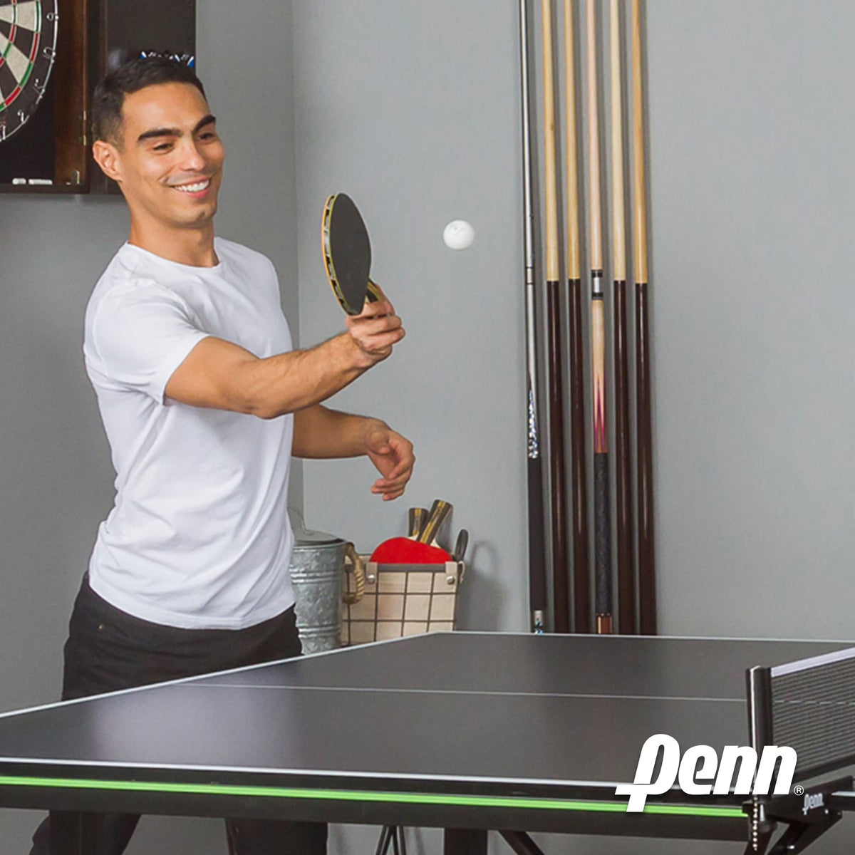 Penn Table Tennis Accessory Set - 4 Ping Pong Paddles, 6 Balls and Storage Pocket
