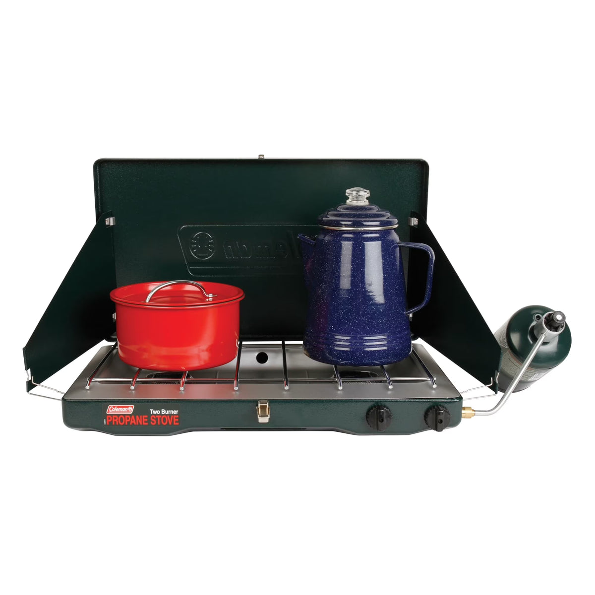 Coleman Brand, Matchlight 10,000 BTU 2-Burner Propane Stove, Black