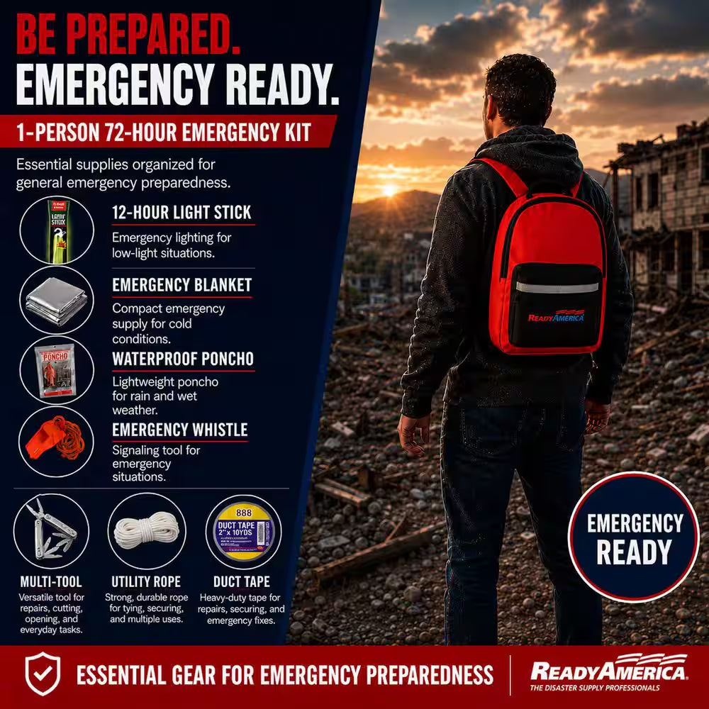 2-Person 3-Day Deluxe Emergency Kit with Backpack