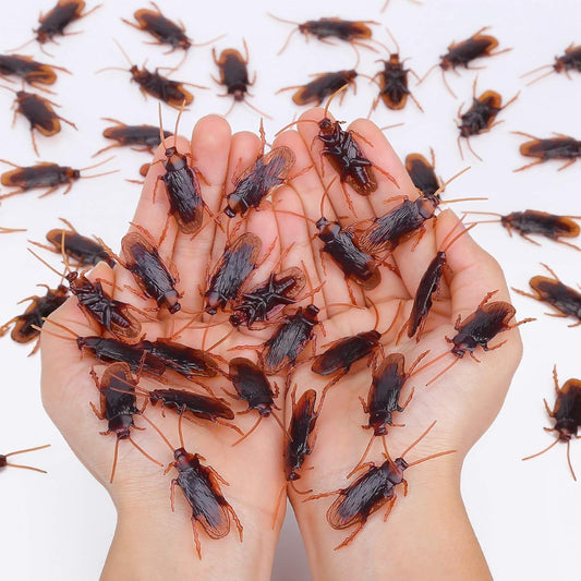 Wirrabilla 50PCS Fake Cockroaches, Pretty Realistic Faux Roaches