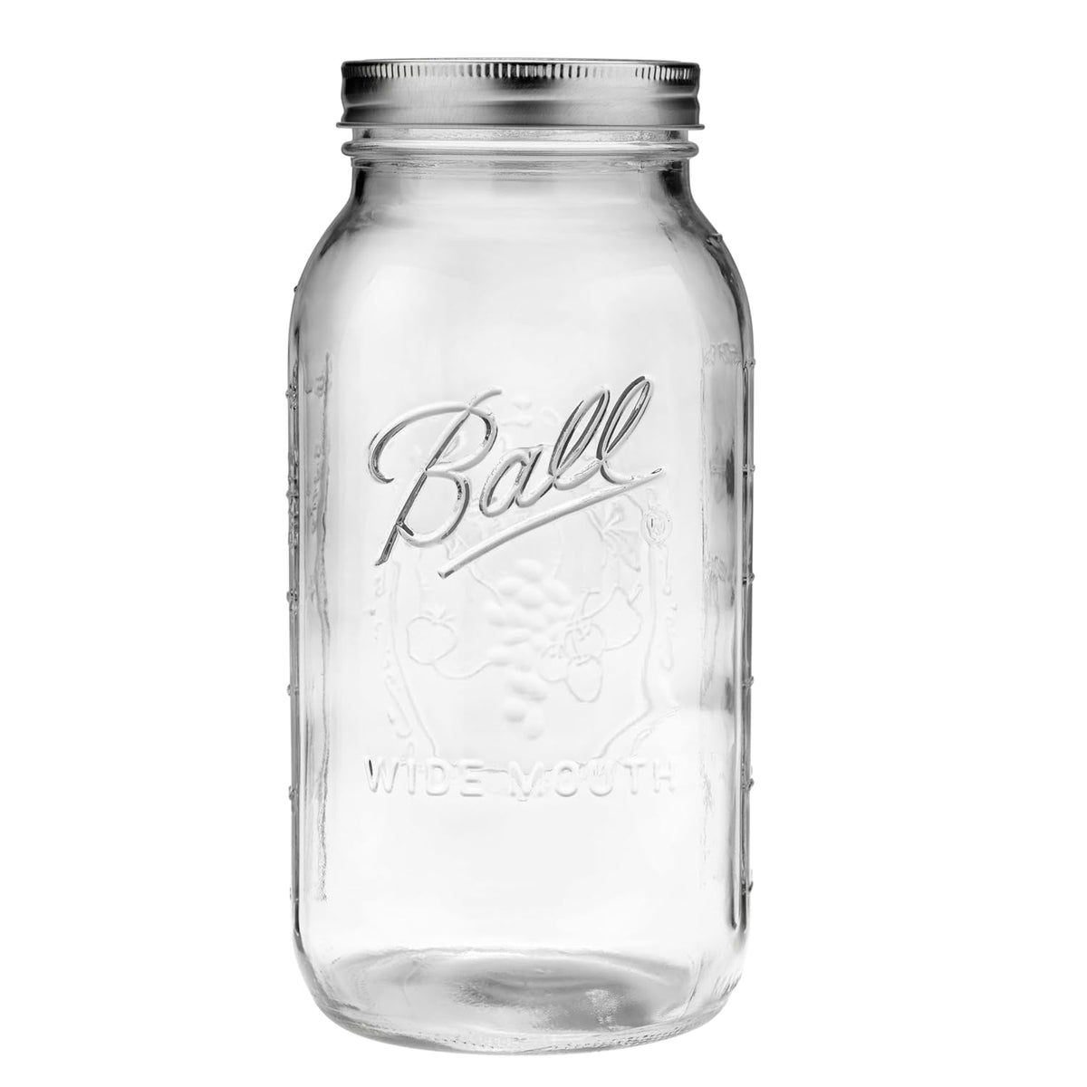 Wide Mouth Glass Mason Jars with Lids and Bands, Used for Canning, Pickling, Juice, Jam, Jelly, Half Gallon Size 64 Ounce (Pack of 36)