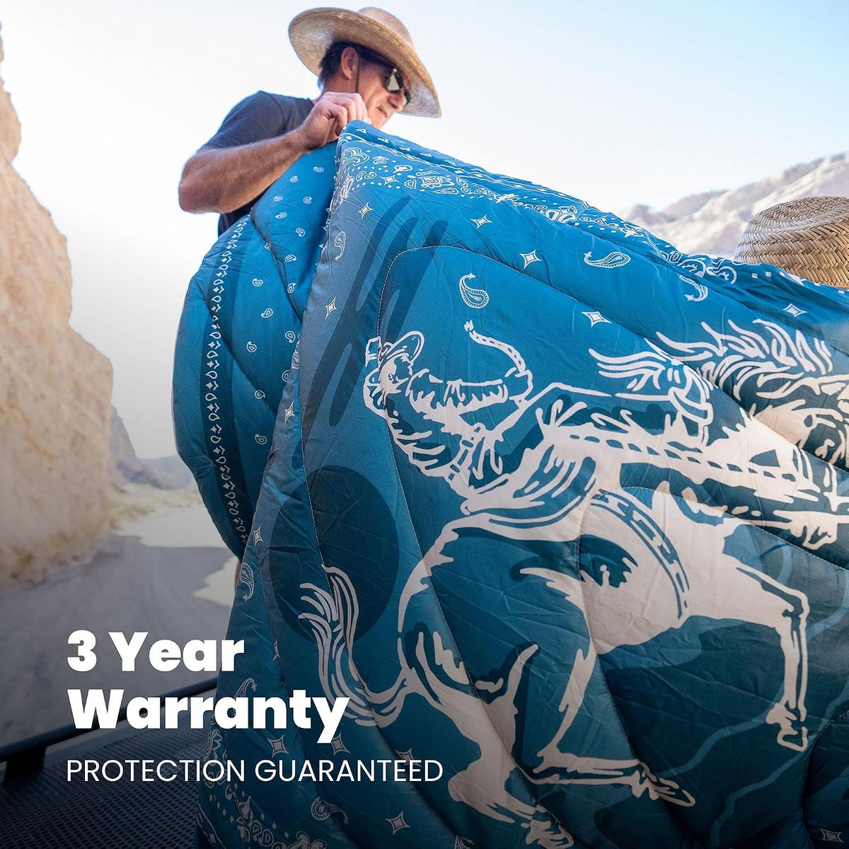 Original Puffy 1-Person Blanket for Camping and Outdoors, Alpenglow