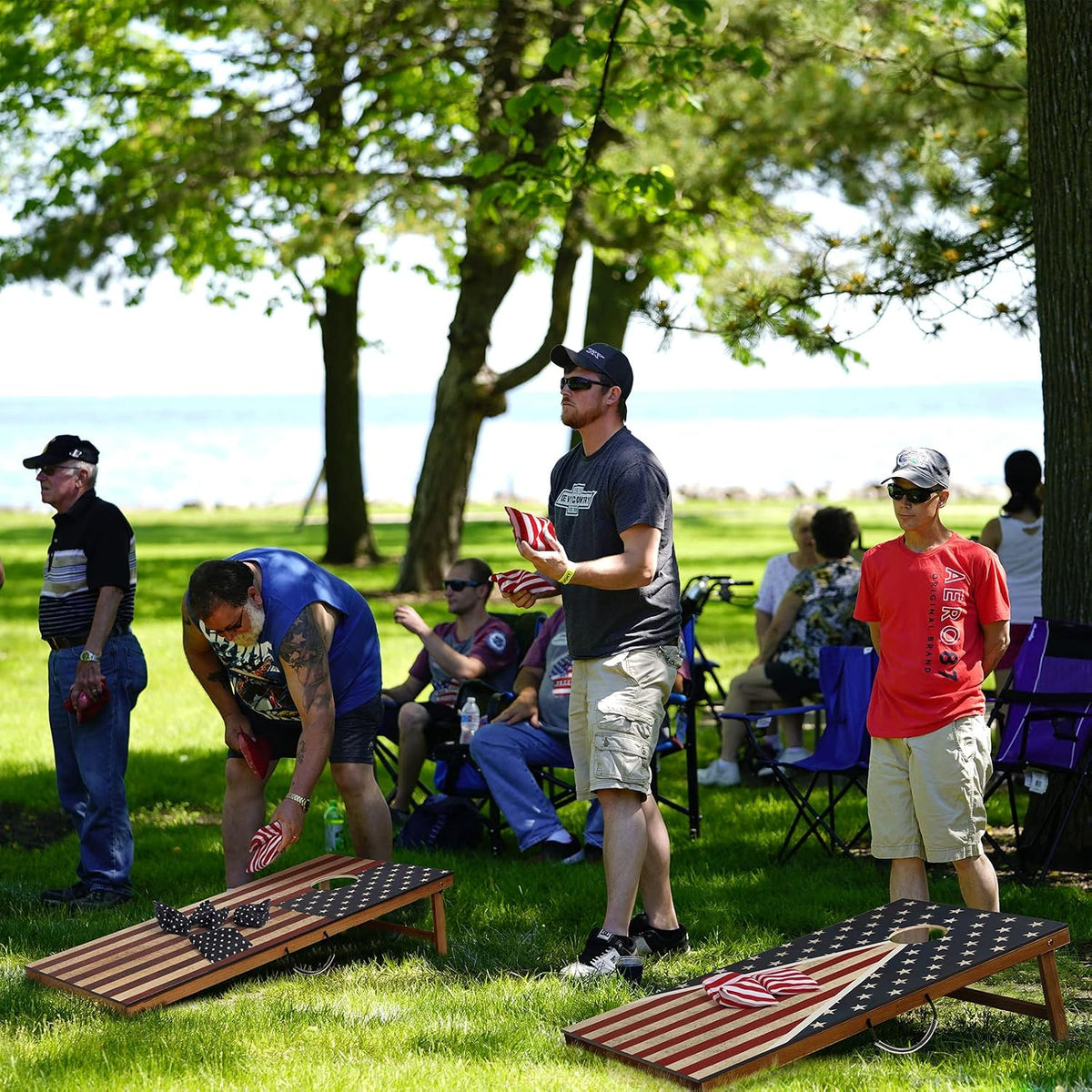Cornhole Set, Corn Holes Outdoor Game, Regulation Cornhole Boards