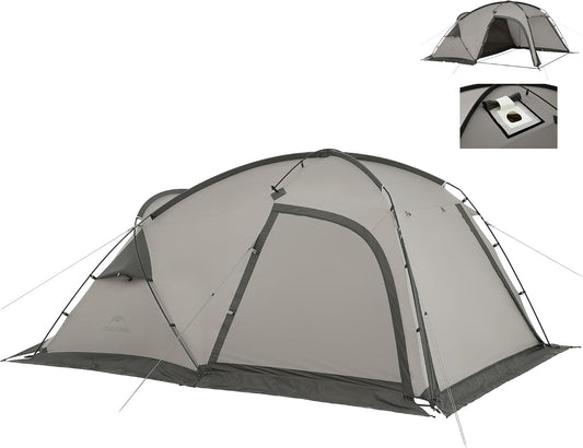 Massif Hot Tent with Stove Jack, Waterproof Windproof 4 Season Tent, 2/4 Person Cold Weather Winter Tents for Camping