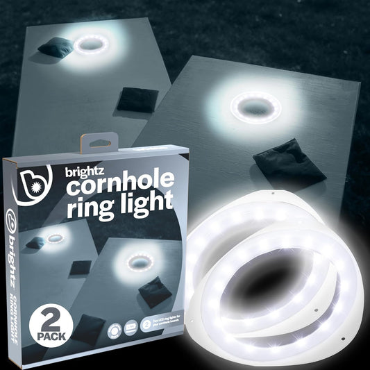 LED Cornhole Board Ring Lights, 2-Pack - 48-Hour Battery Life - Illuminate Your Game with Dazzling Glows and Ultimate Style for Non-Stop Evening Fun and Excitement (Includes Hole Lights Only)