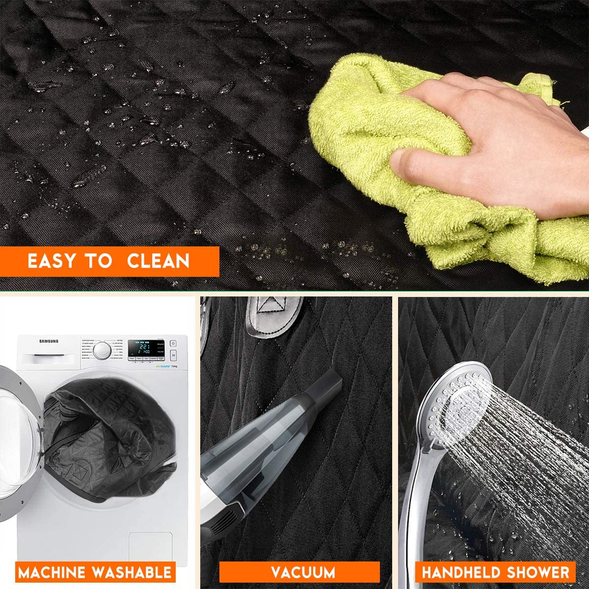 Waterproof Dog Car Seat Cover with Armrest Access