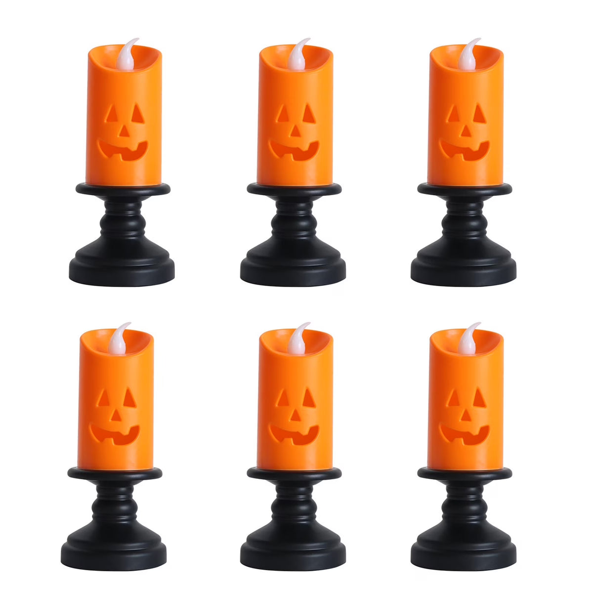 Suncoda Halloween Pumpkin Lights, Halloween LED Candle Light Halloween Decoration Pum-Pkin Lantern Pumpkin Decorations, Halloween Gifts (3Pcs)