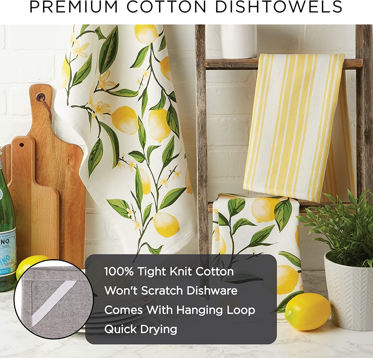 Fall Basics Kitchen Dishtowel Collection Printed & Plaid Fall Dish Towel Set, 18X28, Blessed, 3 Count