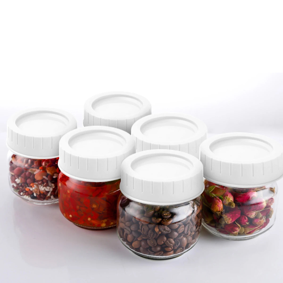 50/100Pcs Canning Lids 70Mm Reusable Universal Jar Lids Regular Mouth Canning Lids Leak-Proof Seal Lid for Canning Storage Jams
