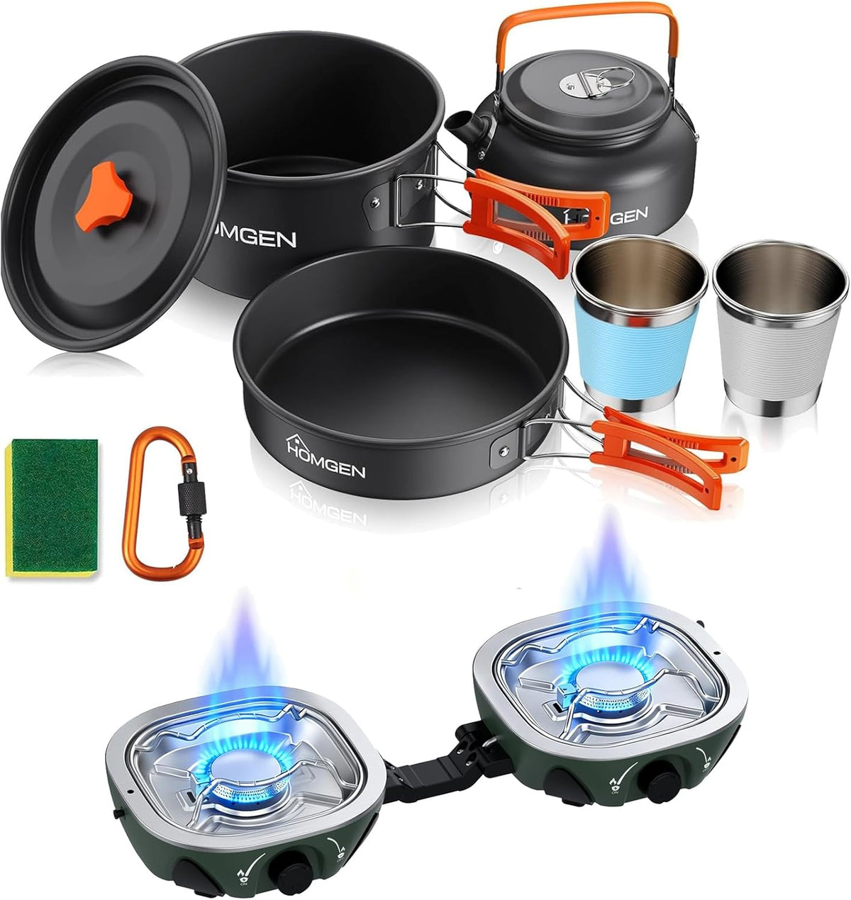 Popular Camping Cooking Set & Camping Stove 2 Burner