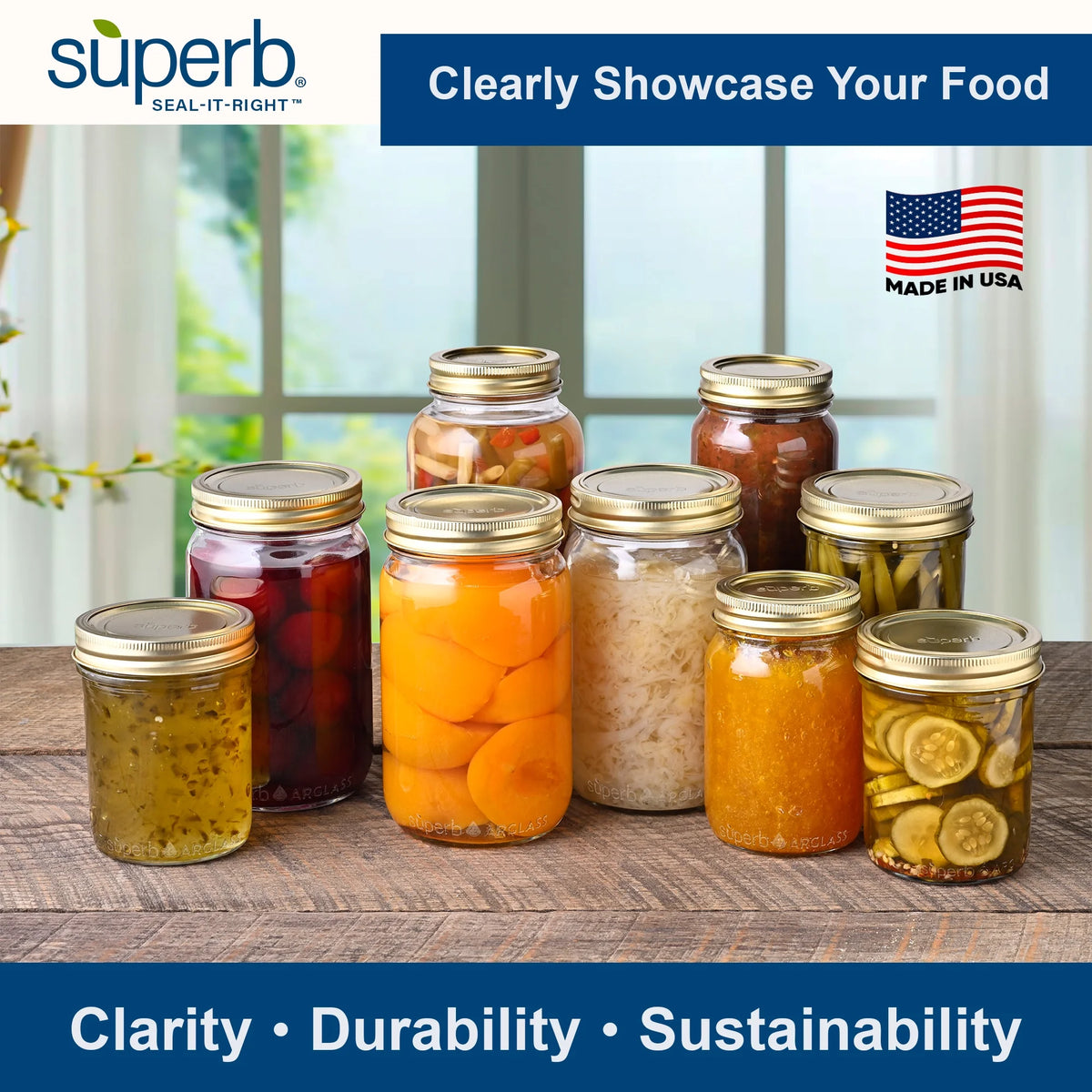 (4 Pack)  12-Pack Canning Jar Lids - Regular Mouth, One-Piece Replacement Mason Jar Lids for Canning and Preserving, Fits All Brands Regular Mouth Mason Jars