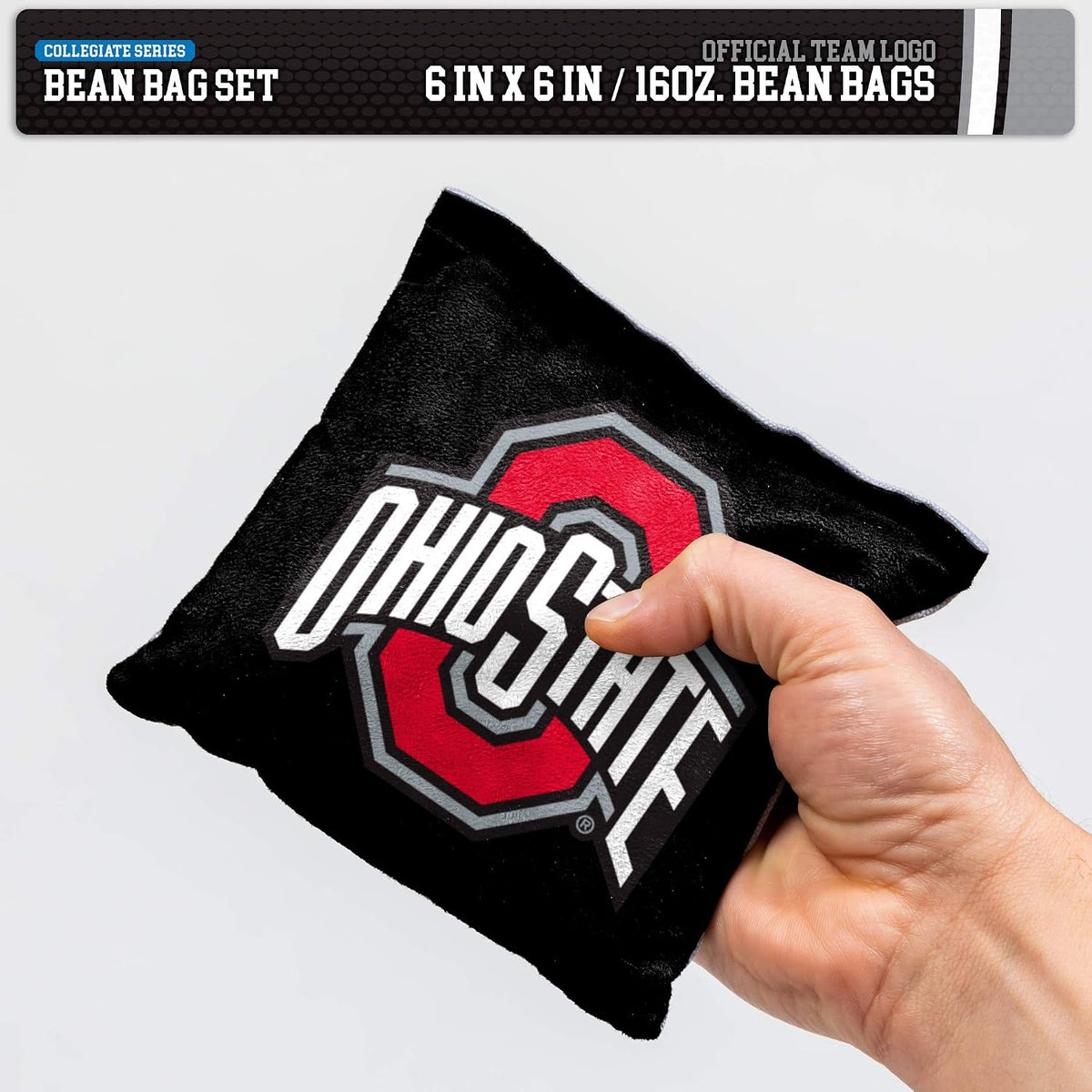NCAA College Dual Sided Bean Bags by , 8 Count, Premium Toss Bags for Cornhole Set - Great for Tailgates, Outdoors, Backyard