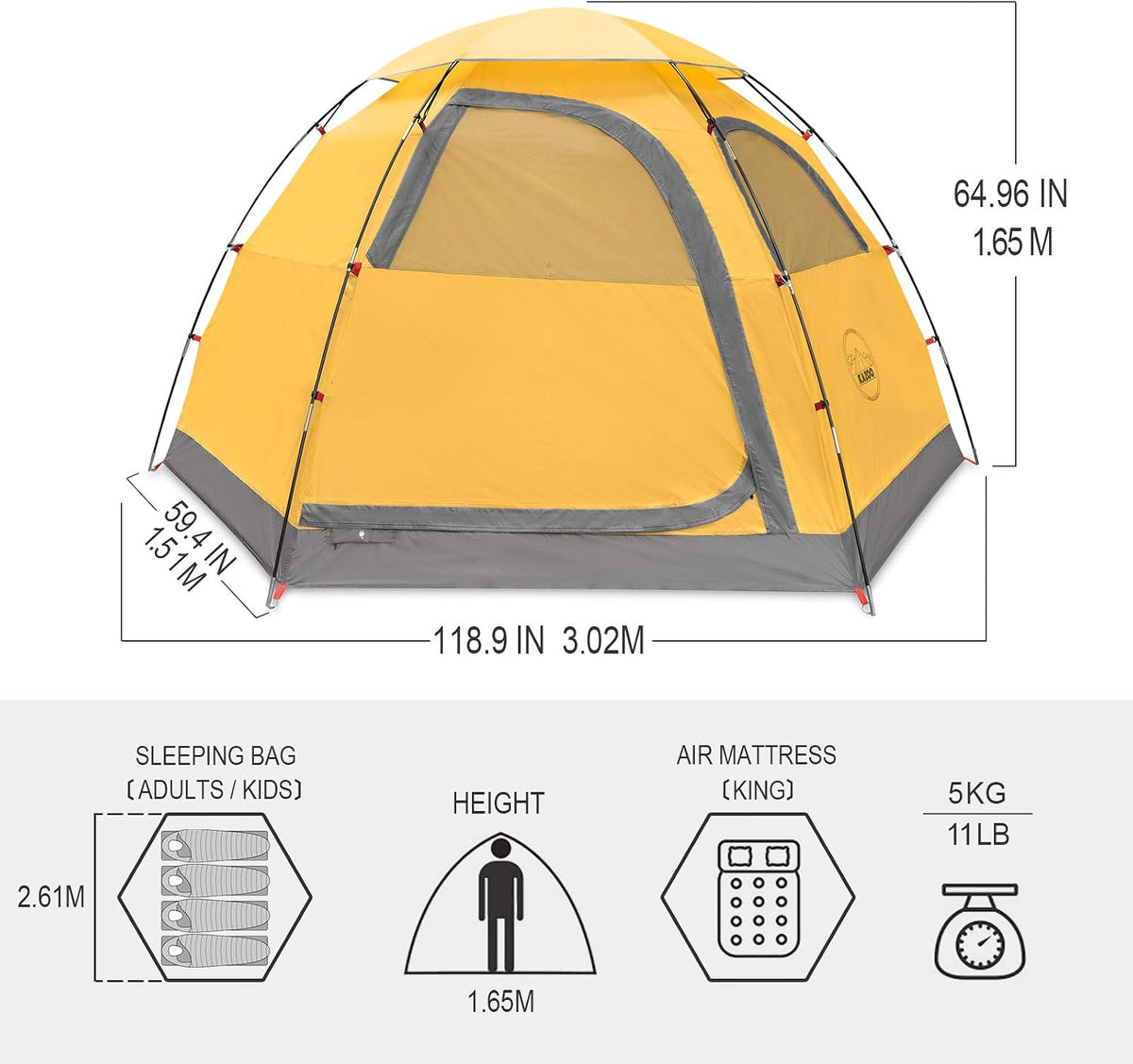 Outdoor Camping Tent 2/4 Person Waterproof Camping Tents Easy Setup Two/Four Man Tent Sun Shade 2/3/4 People