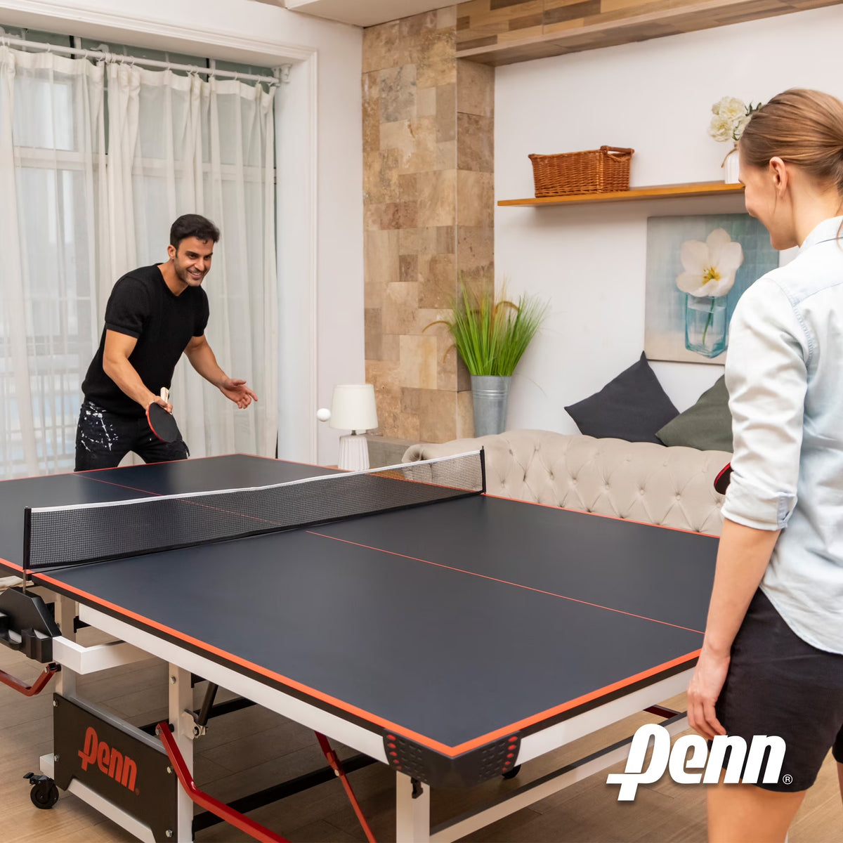 Penn Table Tennis Accessory Set - 4 Ping Pong Paddles, 6 Balls and Storage Pocket