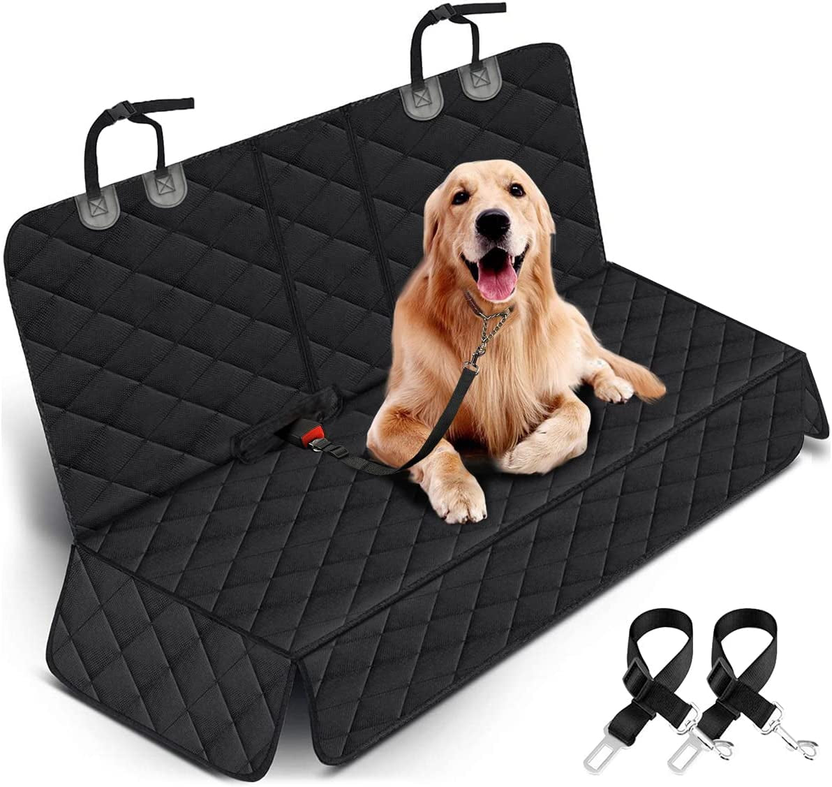 Waterproof Dog Car Seat Cover with Armrest Access