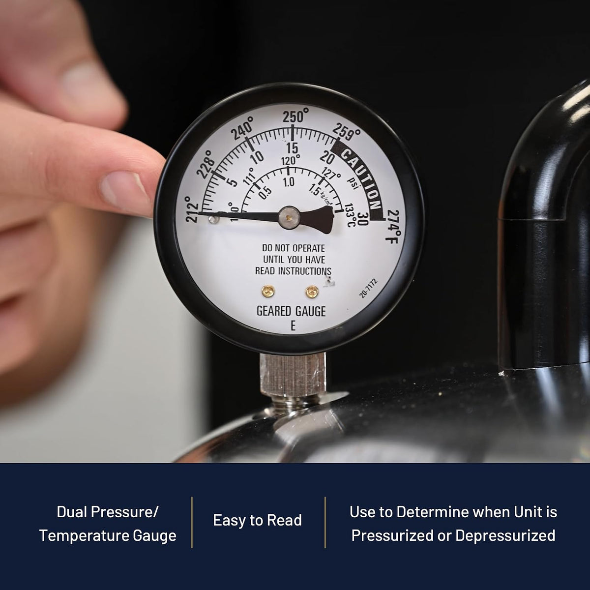 1930 - Pressure Dial Gauge - Easy to Read - Fits All Our Pressure Cookers/Canners