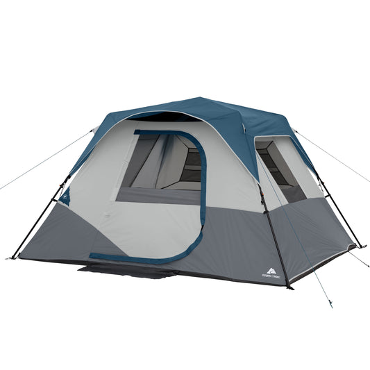 Ozark Trail 6-Person Instant Cabin Tent with LED Light, 10 Ft X 9 Ft, 19.38 Lbs