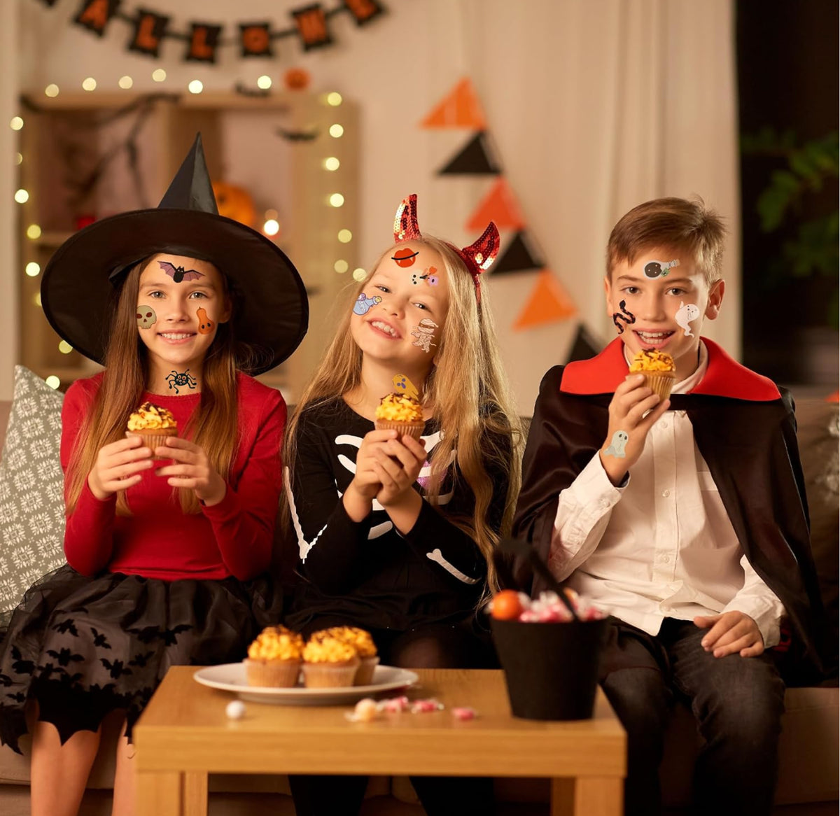190 PCS Halloween Tattoos for Kids - Halloween Party Favors - Halloween Games Tr