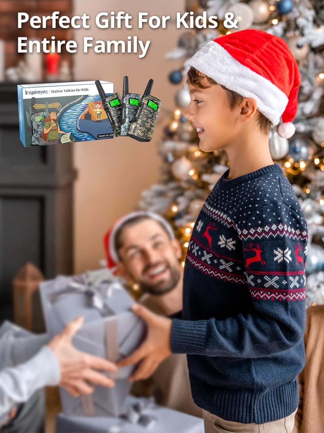 Kids Walkie Talkies, Rechargeable 2 Pack Long Range 2-Way Radios