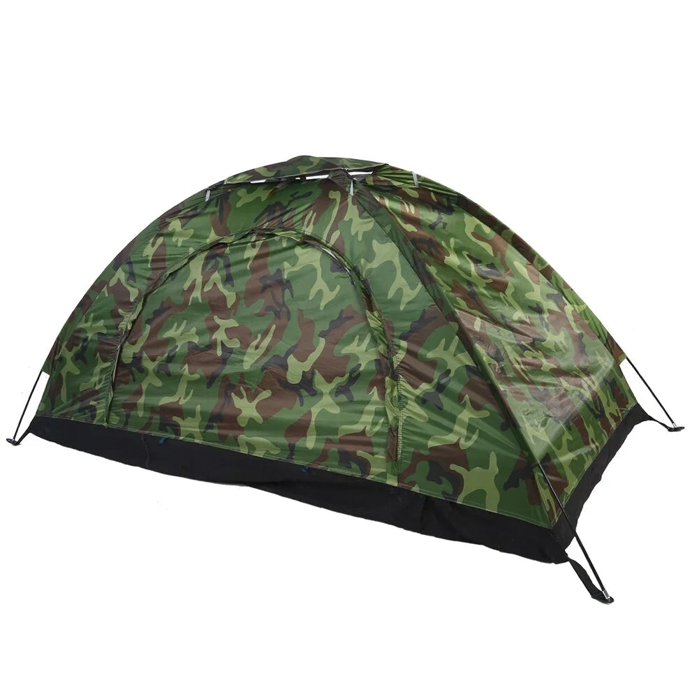Camouflage Tent UV Protection Waterproof One Person Tent for Camping Hiking, Lightweight Backpacking Dome Tents, Camouflage Tent