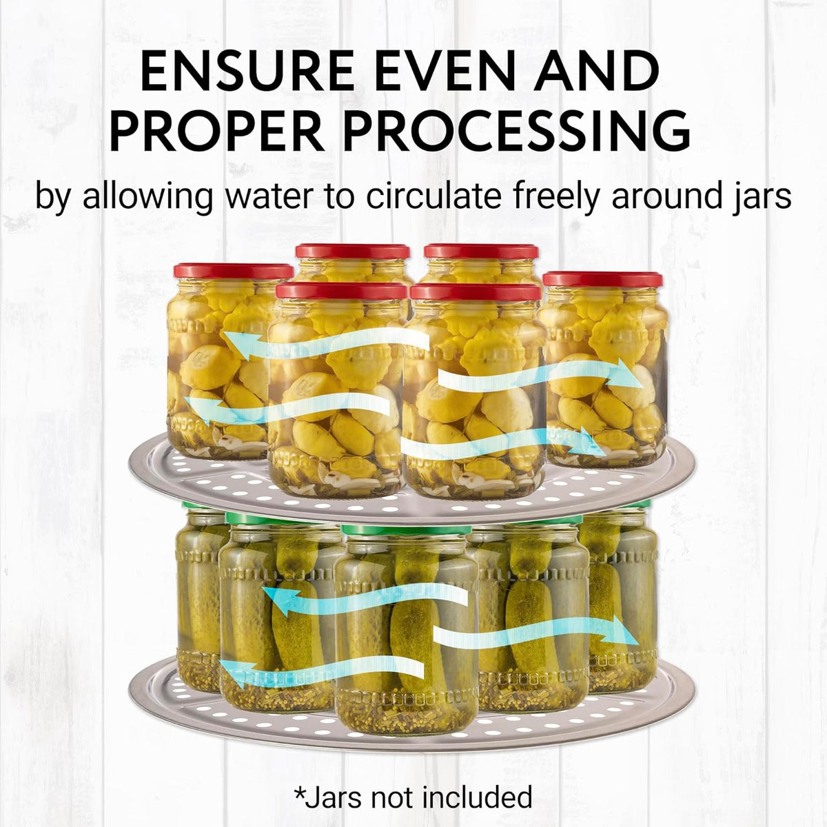 Stainless Steel Canning Rack - Stackable Design & Pressure Canner Rack - Universal Fit & Pressure Canning Accessories - 11 Inch, Pack of 2