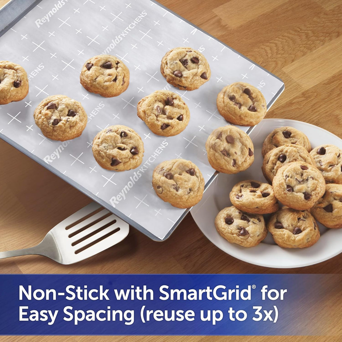 Kitchens Stay Flat Parchment Paper Roll with Smartgrid, 45Sq Ft