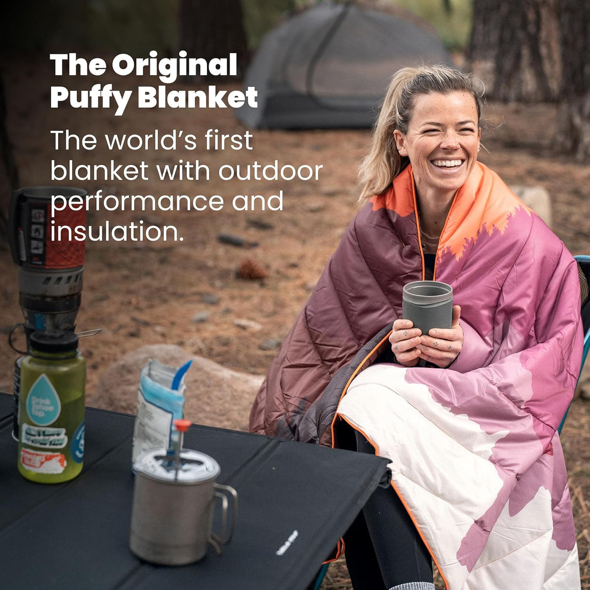 Original Puffy 1-Person Blanket for Camping and Outdoors, Alpenglow