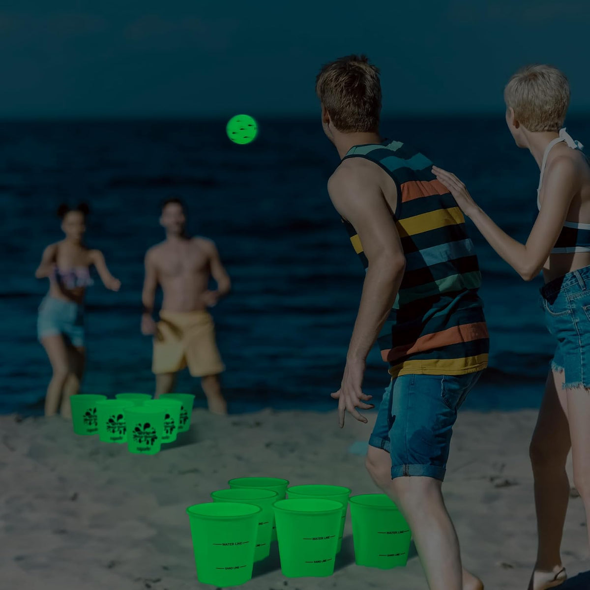 Giant Yard Pong, Yard Games with 12 Buckets, Outdoor Toss Games Set