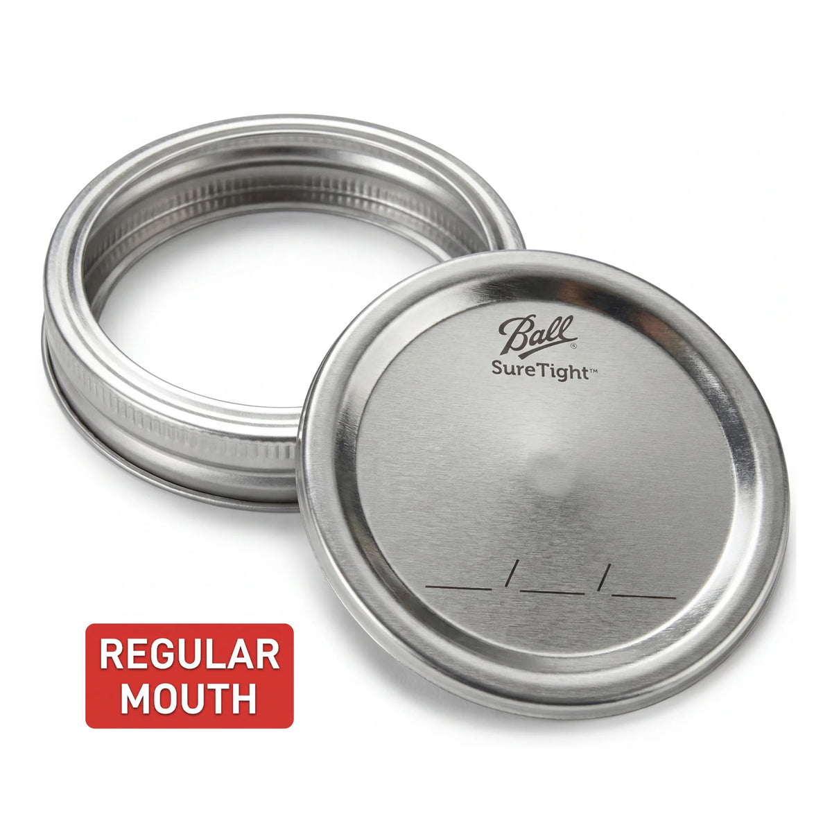 (3 Pack)  Regular Mouth Jar Lids and Bands, 12 Count