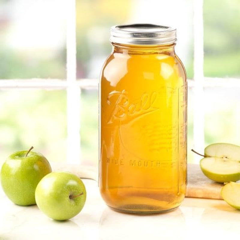 Wide Mouth Glass Mason Jars with Lids and Bands, Used for Canning, Pickling, Juice, Jam, Jelly, Half Gallon Size 64 Ounce (Pack of 36)