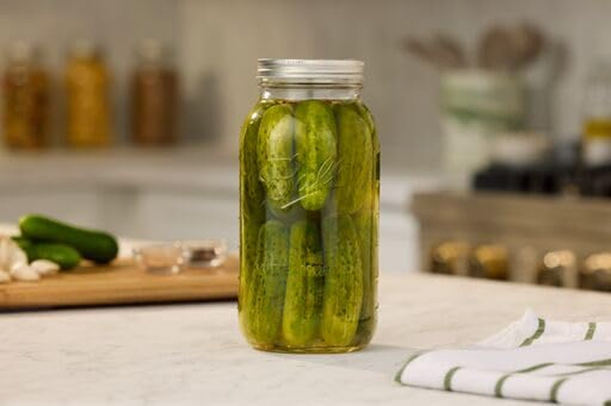 Wide Mouth Glass Mason Jars with Lids and Bands, Used for Canning, Pickling, Juice, Jam, Jelly, Half Gallon Size 64 Ounce (Pack of 36)