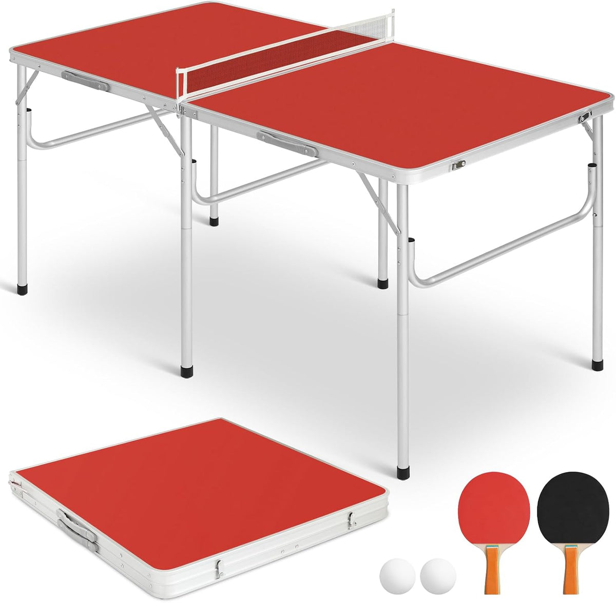 Portable Ping Pong Table, Foldable Indoor Table Tennis Tables Game