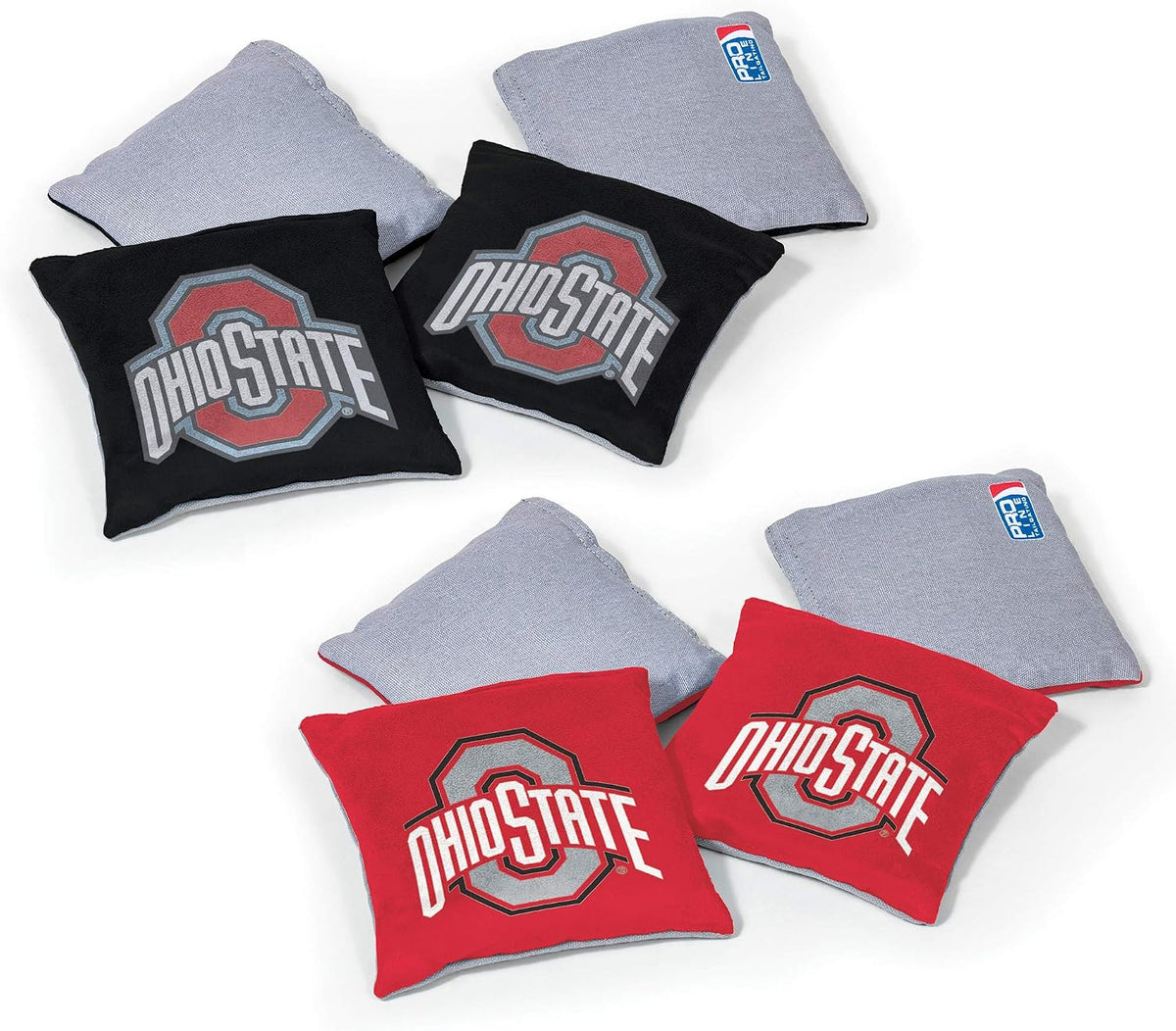 NCAA College Dual Sided Bean Bags by , 8 Count, Premium Toss Bags for Cornhole Set - Great for Tailgates, Outdoors, Backyard