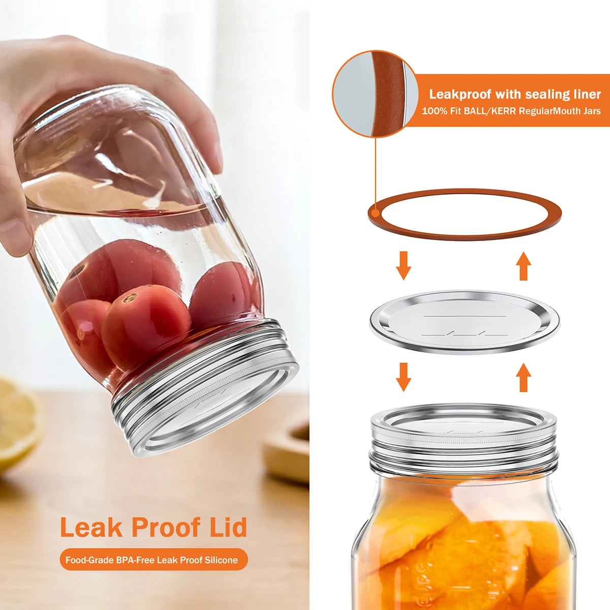 50/100Pcs Canning Lids 70Mm Reusable Universal Jar Lids Regular Mouth Canning Lids Leak-Proof Seal Lid for Canning Storage Jams