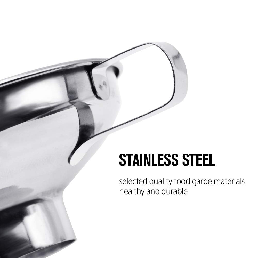 Stainless Steel Canning Funnel Set, 2 Pack for Wide and Regular Mason Jars