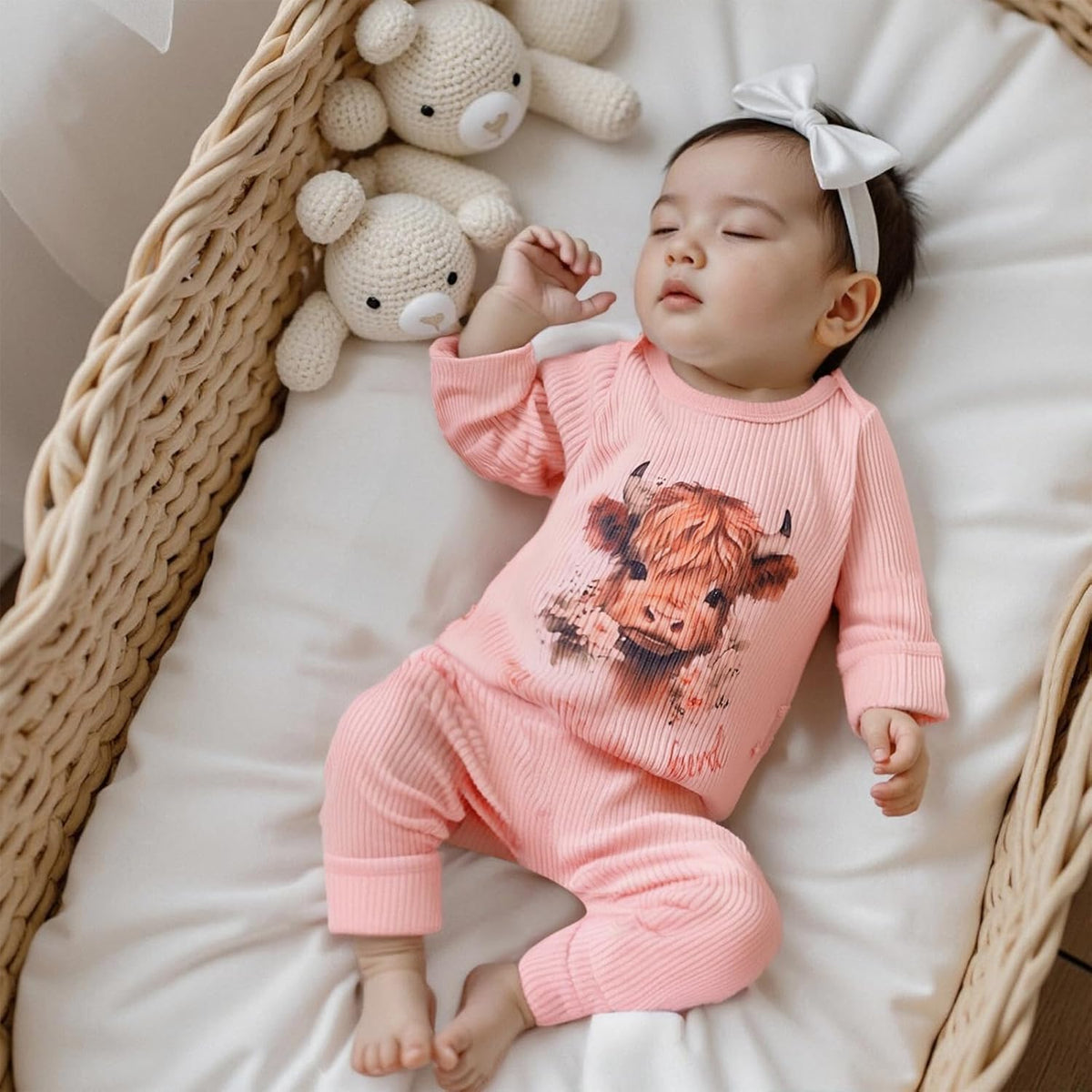 Infant Baby Girl Fall Outfit Sweatshirt Romper Ribbed Letter Print Jumpsuit Long Sleeve Bodysuit Cute Newborn Clothes
