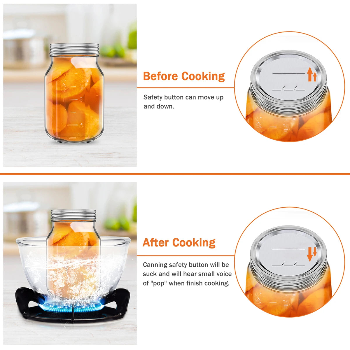 50/100Pcs Canning Lids 70Mm Reusable Universal Jar Lids Regular Mouth Canning Lids Leak-Proof Seal Lid for Canning Storage Jams